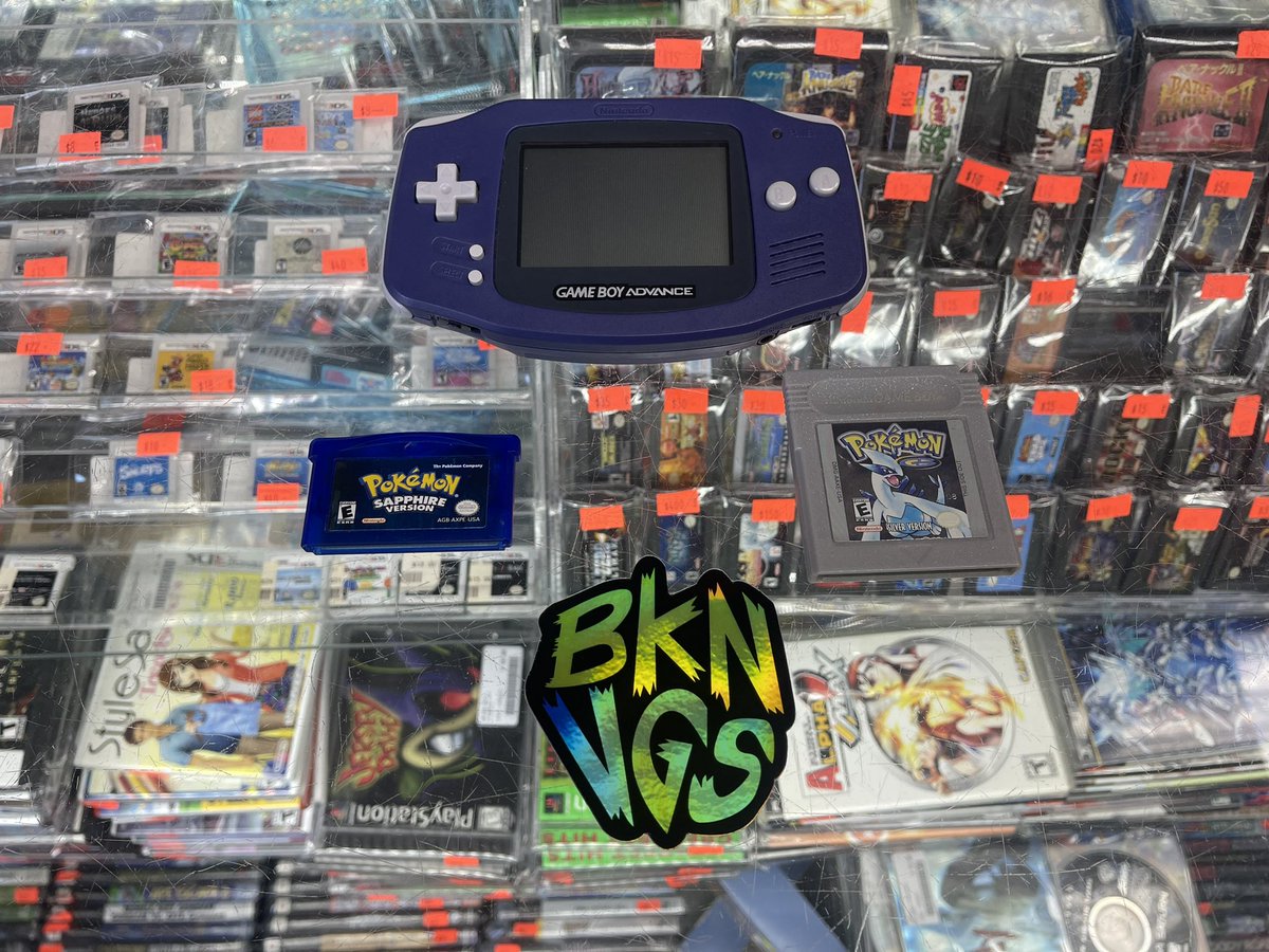 bklynvideogames's tweet photo. Did you catch them all ? Dm us if interested. #gameboyadvance #gba #gameboyadvancegames #gameboycolorgame #pokemonsapphire #pokemonsilver #retroshop #brooklynvideogames #bvg https://t.co/9M3oX5m3ZZ
