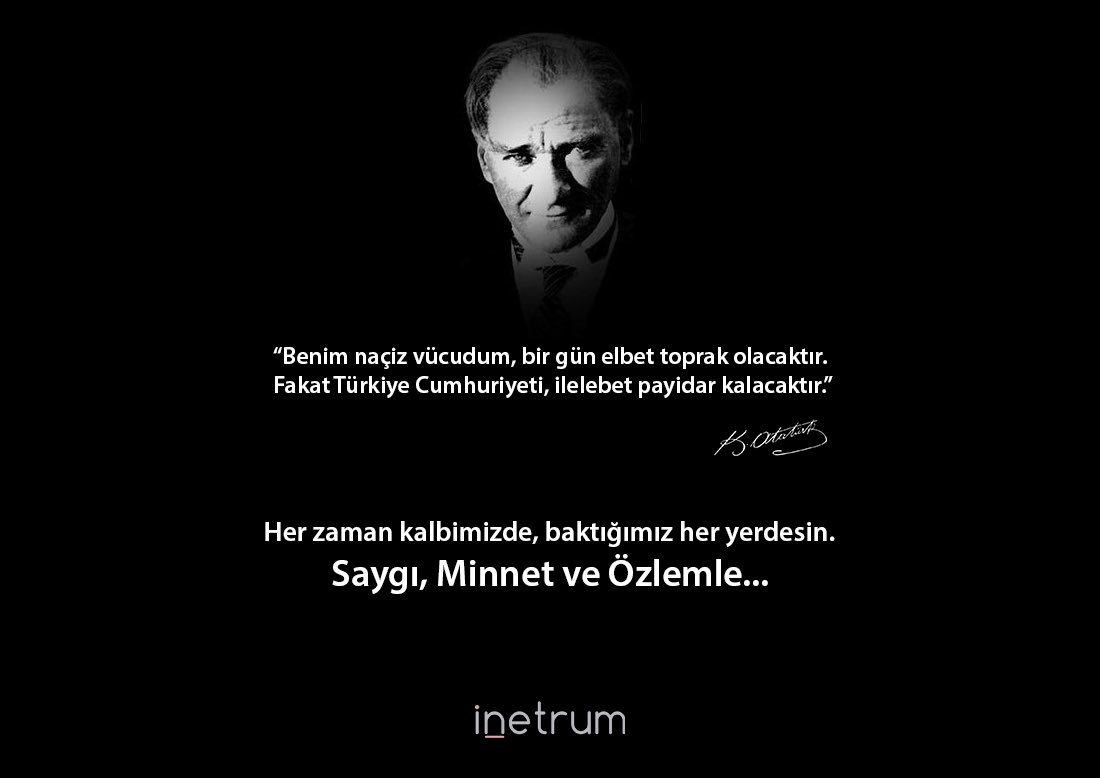 Saygı, sevgi ve özlemle... 
#10kasım #Atatürk