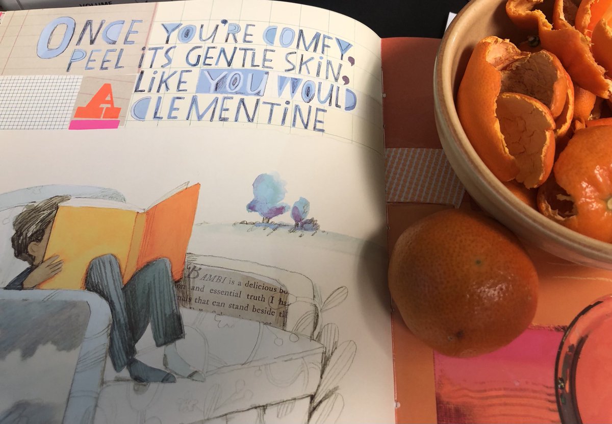 trickienickel's tweet photo. ⁦@JBES217⁩ ⁦@JohnBakerLib⁩ ate oranges while reading ⁦⁦@kwamealexander⁩ How To Read a Book. #nmschoollibraries ⁦@apslibs⁩ ⁦@NMPED⁩ https://t.co/g2Ua36wT5m