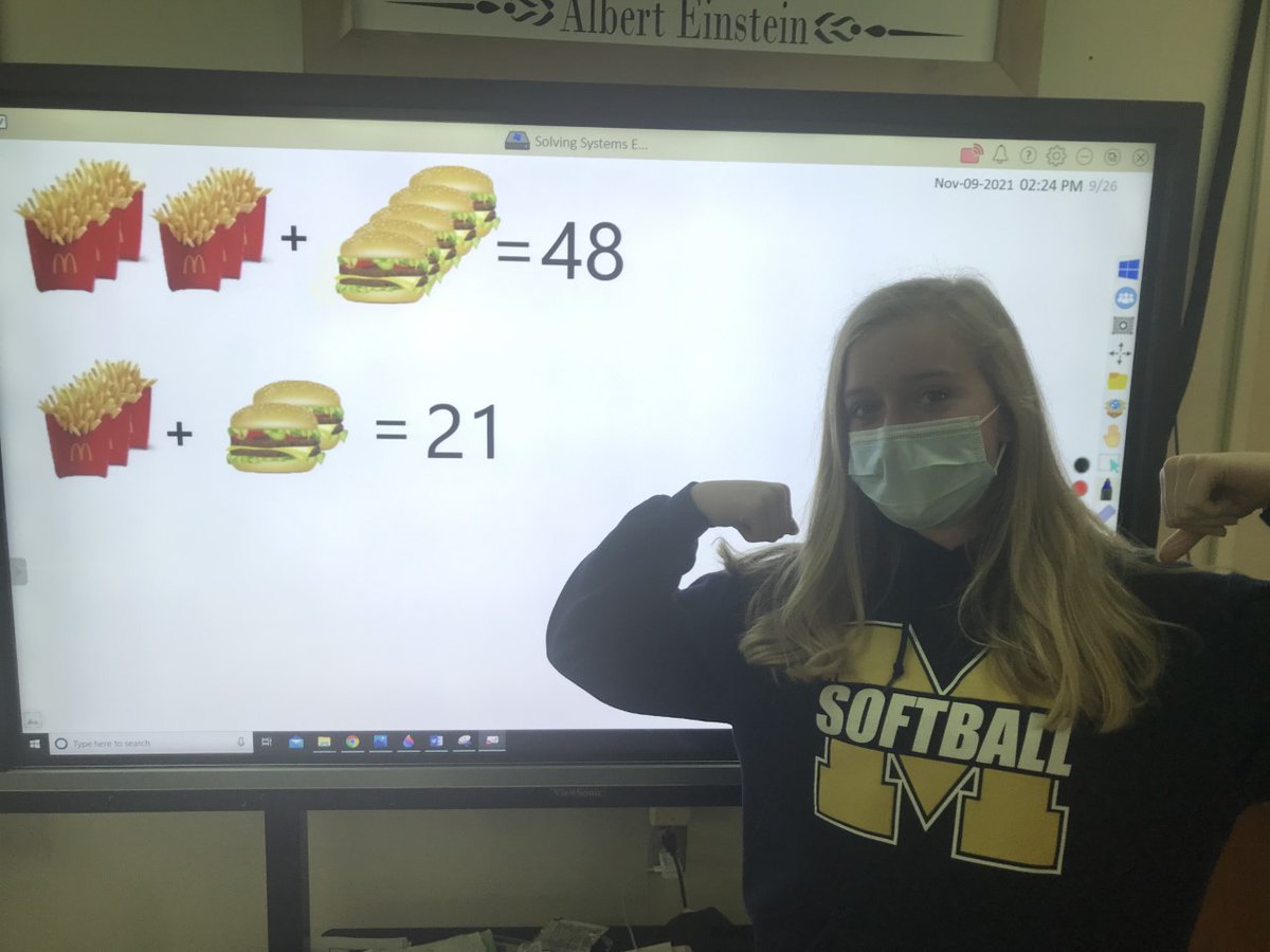 MagnoliaAlgebra's tweet photo. Our "big flex" problem solver of the day award goes to Mallory McDiffitt.
#solvingsystems
#criticalthinking https://t.co/URn1Dq0RlH