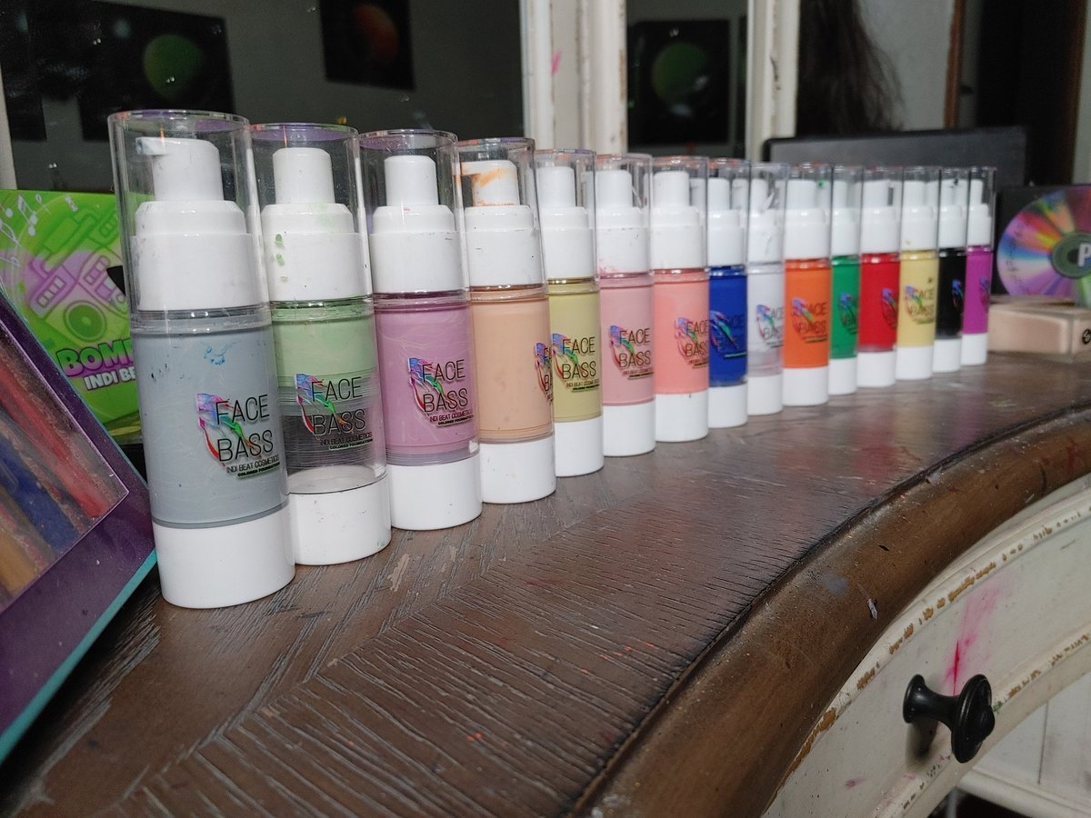 If you haven't tried <a href="/beat_indi/">Indi Beat Cosmetics</a> colored foundation Face Bass then you neeeeeeeed to. They are absolutely amazing to work with and blend easier than any paints i have ever used. This is the first collection dropped along with the second. 🙌