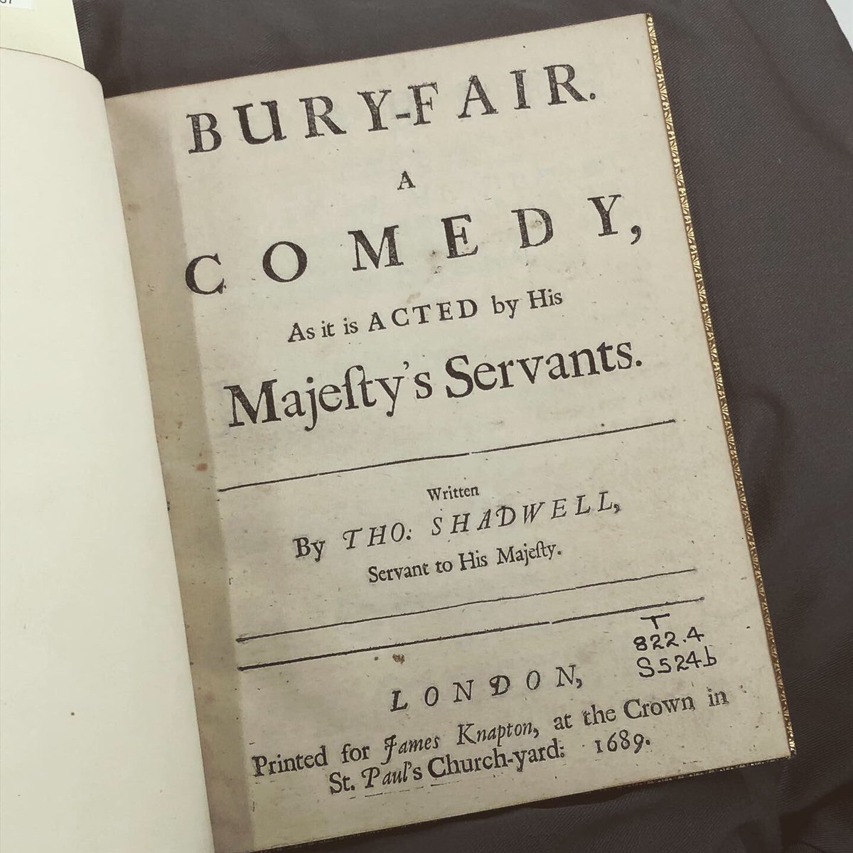 MuhlenbergSpC's tweet photo. Fun to come across this #bookplate of #ThomasJWise in this 1689 Shadwell play. 
Wise was an important bibliographer &amp;collector who turned his skills to the dark side &amp;became an infamous forger of works by important 19th-c authors.
#tjwise ##ashleylibrary #rivierebinding https://t.co/rSLhXRizoB
