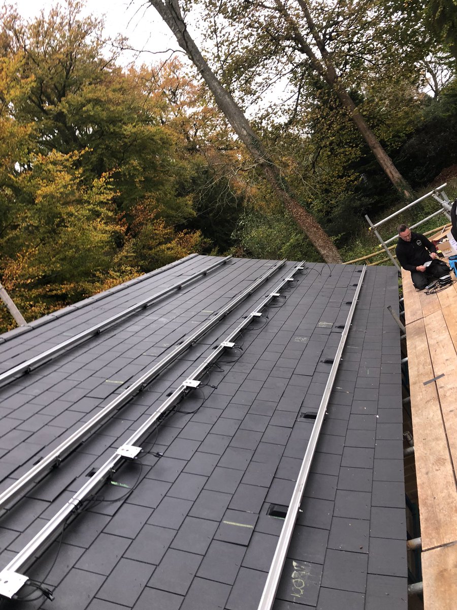 Great couple of days for the team in Gloucestershire. We have installed 7Kw of <a href="/TrinaSolar/">TrinaSolar</a> panels to a 5kw <a href="/SolarEdgePV/">SolarEdge</a> inverter. The oversizing means our customer will produce more power during the duller times of day and year! 
☀️
#renewables #solar #trinasolar #renewableenergy