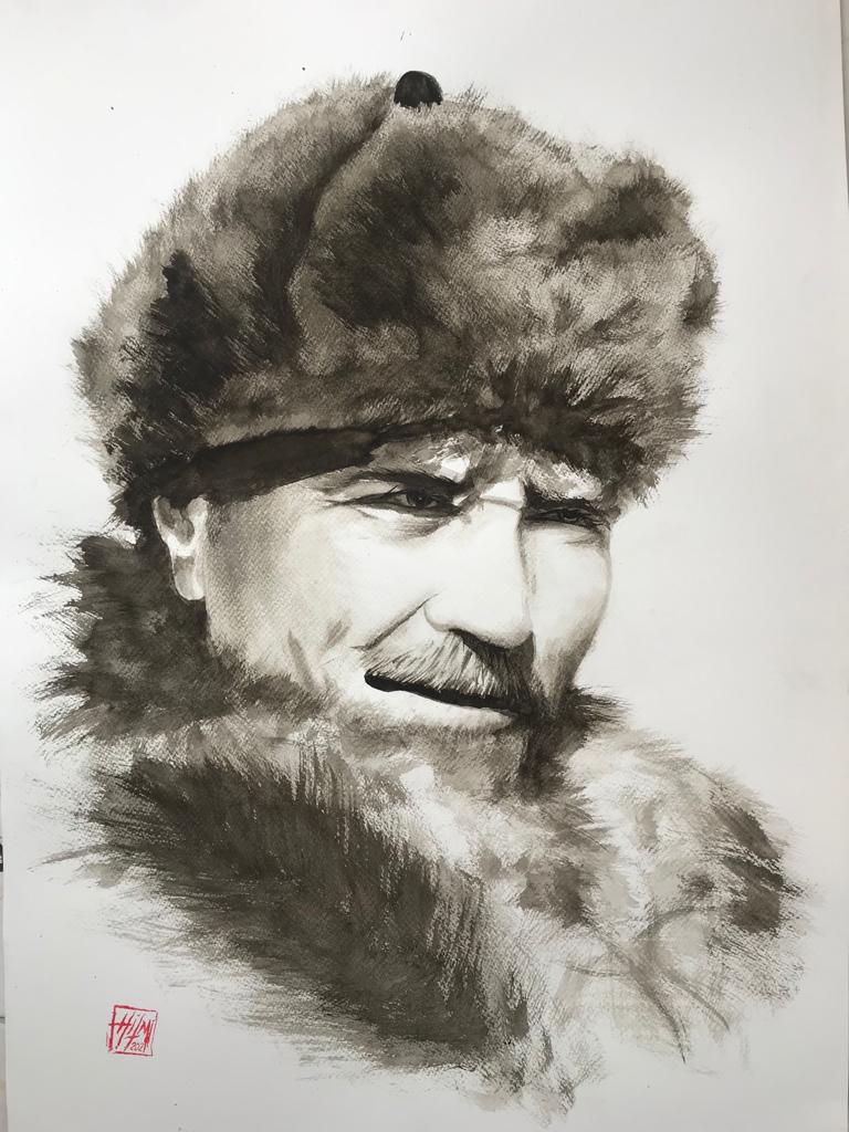 simsek_hilmi's tweet photo. Ey Büyük Atatürk! Açtığın yolda, gösterdiğin hedefe durmadan yürüyeceğime ant içerim. Varlığım Türk varlığına armağan olsun. Ne mutlu Türküm diyene!
#Suluboya 50×70 cm. #MustafaKemalAtatürk #10kasım193oo #hilmişimşek https://t.co/4iFdz3G850