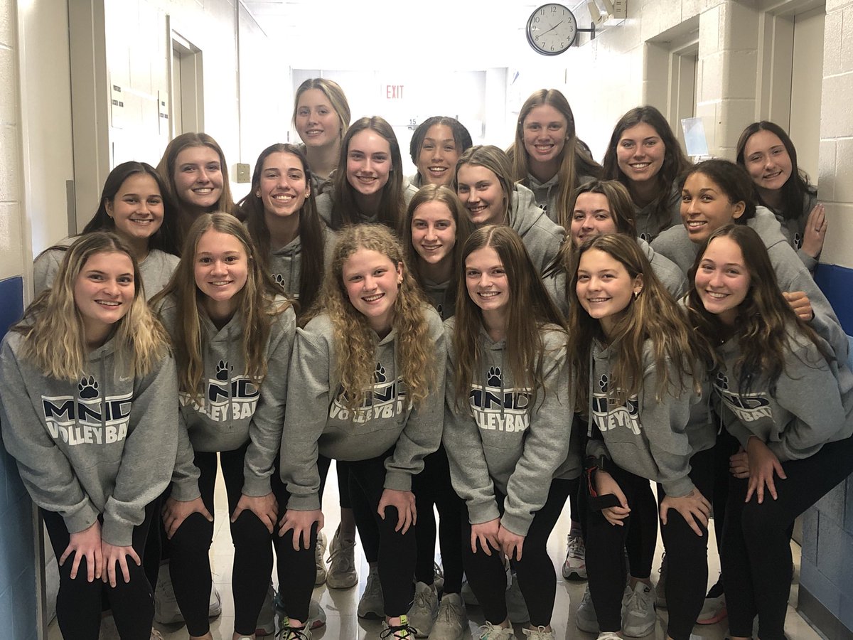MNDCougars's tweet photo. Sending this tremendous team off to State with a pep rally🏐 📣! The Cougars play Thursday at 12pm at Wright State. #MNDVB #upstate https://t.co/FAY145NuwH