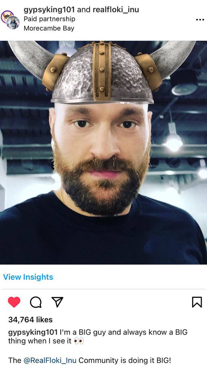 FLOKI's tweet image. When the world's GREATEST boxing champion tells you #FLOKI is BIG... you know $FLOKI is BIG.

When he tells you to pay attention to #FLOKI while donning a Viking helmet, you know it's no joke!

TYSON FURY IS A VIKING!