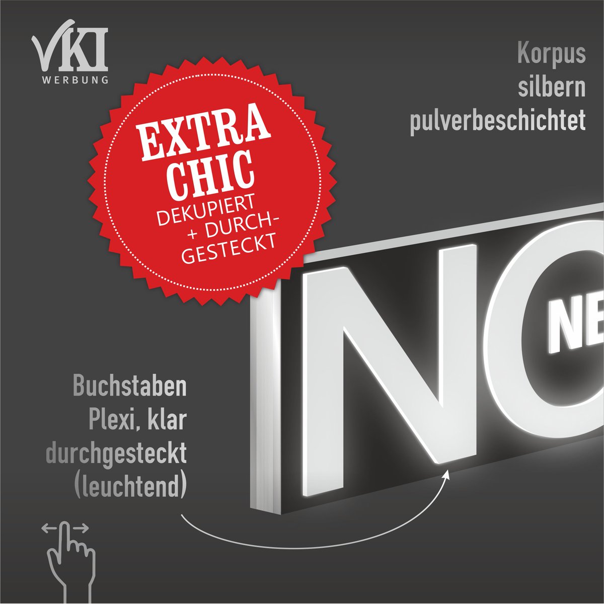 vki_werbung's tweet photo. ⭐ Wenn Ihr Leuchtwerbung sucht, die richtig toll rüberkommen soll, dann schaut Euch mal das hier an:

 👉 Das ist ein Leuchtransparent mit dekupierter Schrift (also nur die Schrift leuchtet - die Fläche ist lichtundurchlässig). https://t.co/yYp0rcEhN9