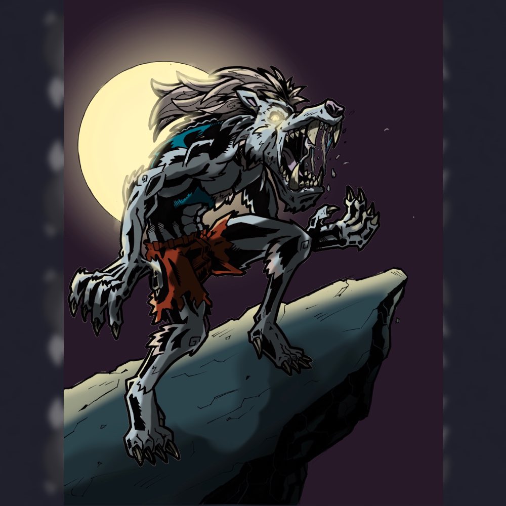 a_a_ron_art's tweet photo. A little past spooky season but have to share this!

I made this werewolf line art and 3 of my brilliantly talented friends all took the time to do a color pass on it! 

I love all of them!🥰

Thank you so much @Lisyrah1 @AKnGirl2 and PrintsofMotley

#ArtistOnTwitter #digitalart https://t.co/Q89Q1J7i2m