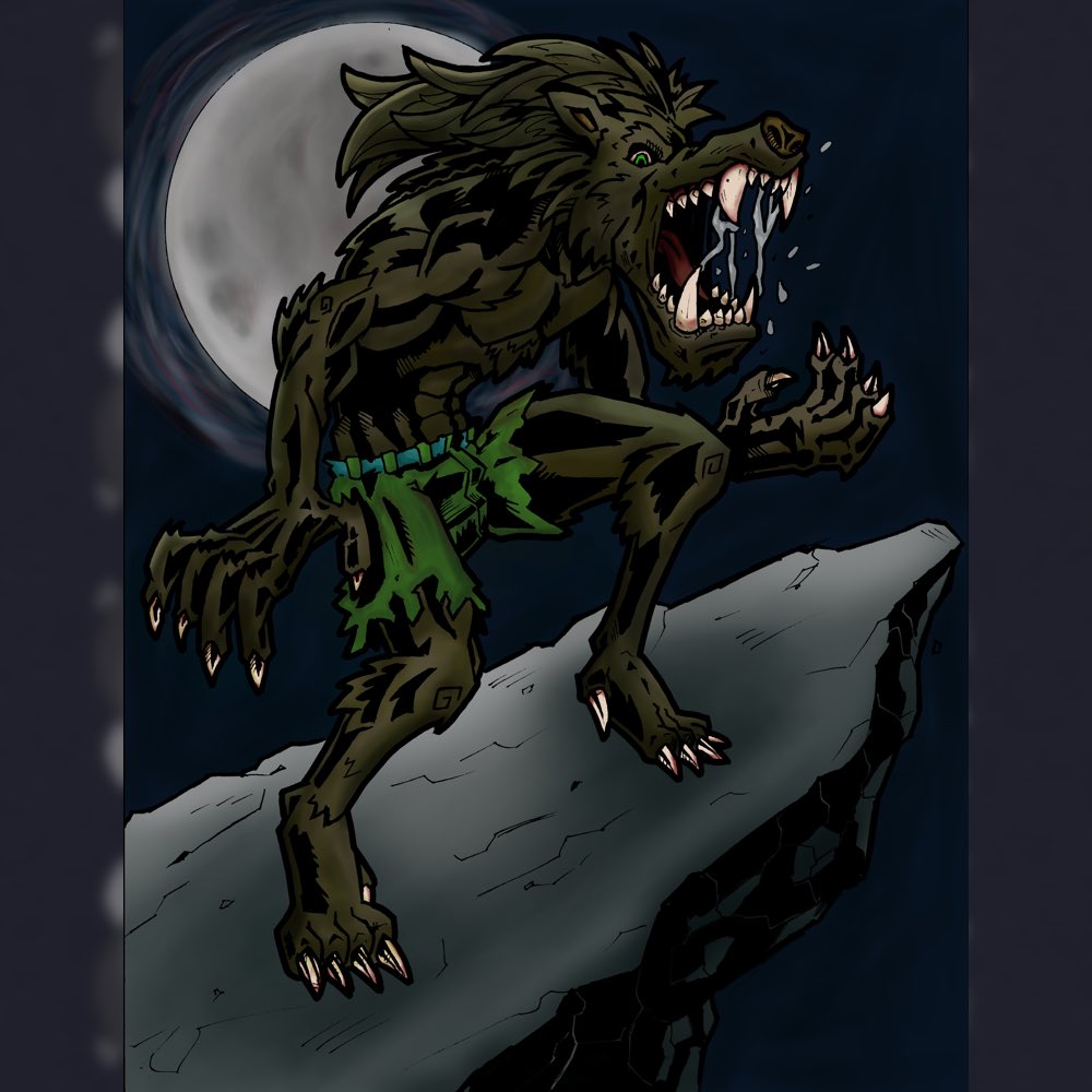 a_a_ron_art's tweet photo. A little past spooky season but have to share this!

I made this werewolf line art and 3 of my brilliantly talented friends all took the time to do a color pass on it! 

I love all of them!🥰

Thank you so much @Lisyrah1 @AKnGirl2 and PrintsofMotley

#ArtistOnTwitter #digitalart https://t.co/Q89Q1J7i2m