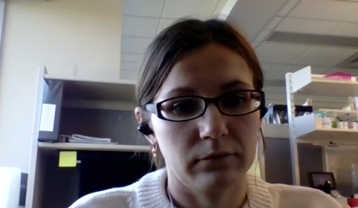 KennethWWitwer's tweet photo. Olesia Gololobova skillfully moderating the #EV session at today's #ERCC2 investigators meeting. Great job, @OlesiaPhd! @exRNA @NIH @ncats_nih_gov @LabWitwer #ExtracellularVesicles #exRNA https://t.co/xRIUen2Noh