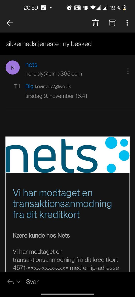 Drepax_'s tweet photo. @NetsDanmark har igen i dag fået sådan en mail.. er det jer eller ej? https://t.co/g9c065iby4