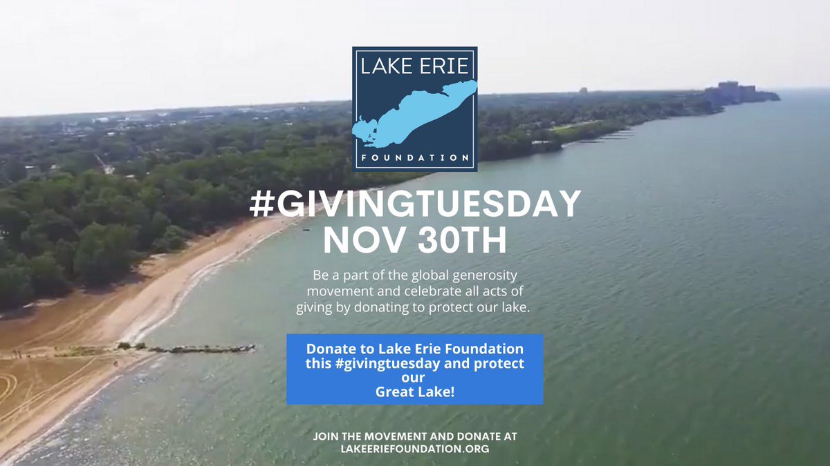 Gearing up for #GivingTuesday ! Donate to the Lake Erie Foundation. Your donation helps us to continue to advocate, study and protect our Great Lake. #LakeErieLove #lakeerie #community #givingtuesday2021