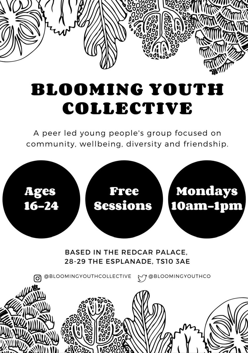 REDCAR YOUNG PEOPLE! 
We are a safe place for you to create, craft and chat!
We host workshops every week (Mon 10-12) for young people aged 16-24. And occasional Saturday fieldtrips.
Come join us at The Redcar Palace, TS10 3AE.