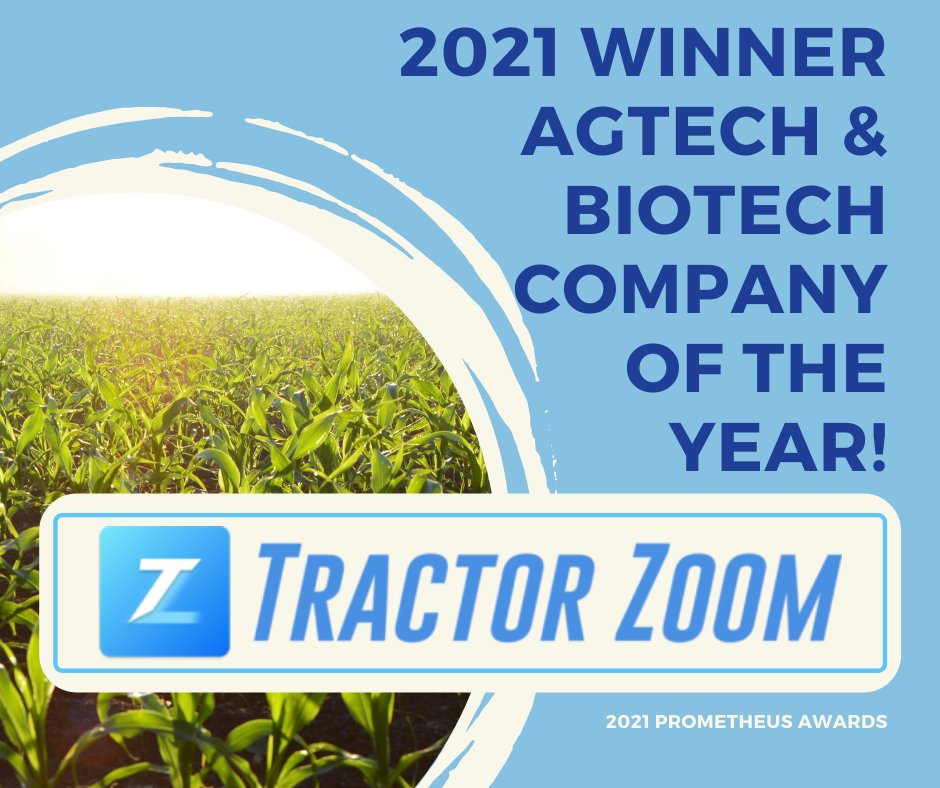 agstartupengine's tweet photo. Please help us congratulate @TractorZoom for being awarded the AgTech and BioTech Company of the Year at the 2021 Prometheus Awards!
#ASEPortCo #PrometheusAwards #biotech #agtech https://t.co/Mi0ZhS5k2T