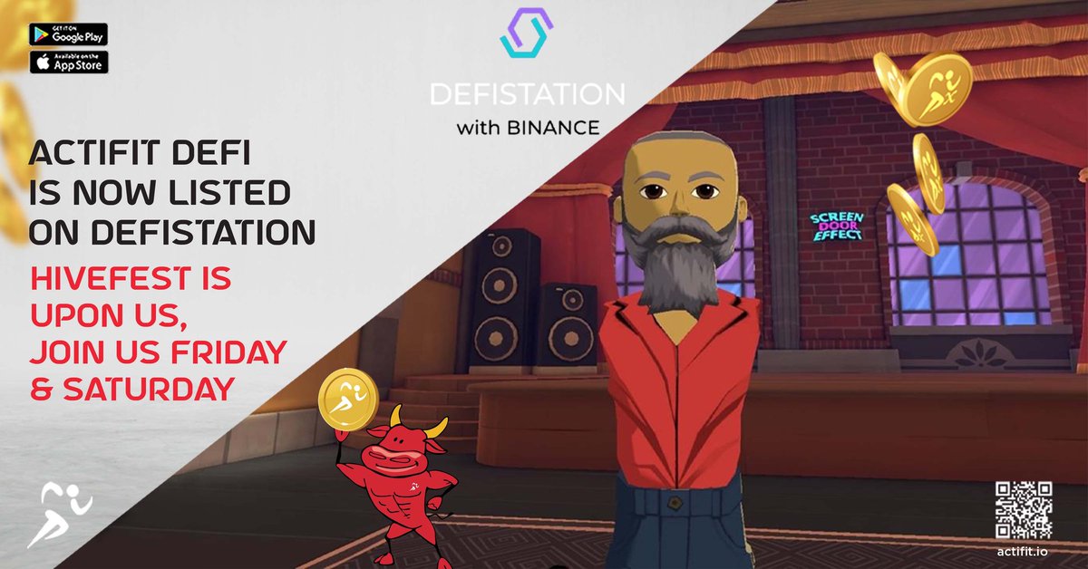 Actifit_fitness's tweet photo. Actifit DeFi is now listed on https://t.co/gfemeQT1bv ! 🚀
Hivefest is upon us, join us Friday & Saturday🥳
https://t.co/KljfGQYBVb
#actifit #tokensale #BNB #hive #BSC #hive #blockchain #cryptocurrency #crypto #sports #fitness #health #healthy #actifitdefi #defistation #hivefest https://t.co/5ra2MP5fkA