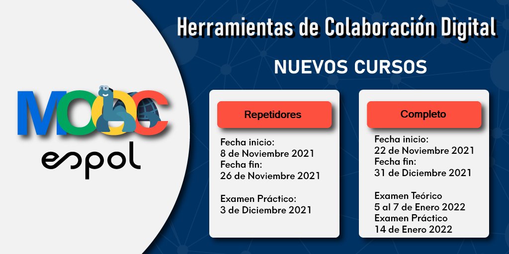 mooc_espol's tweet photo. ¡Iniciamos el curso #MOOCHCD! 🧑‍💻
Recuerda revisar las fechas importantes para que no se te pase el tiempo ⏳ y tu correo para que no te pierdas de ningún detalle.

cc.
@espol
@cparedesverduga
@paherrera1975
@OtiliaAlejandro
@cesar_martinm 
@JoseAsencioEc https://t.co/AfH9oqneVS