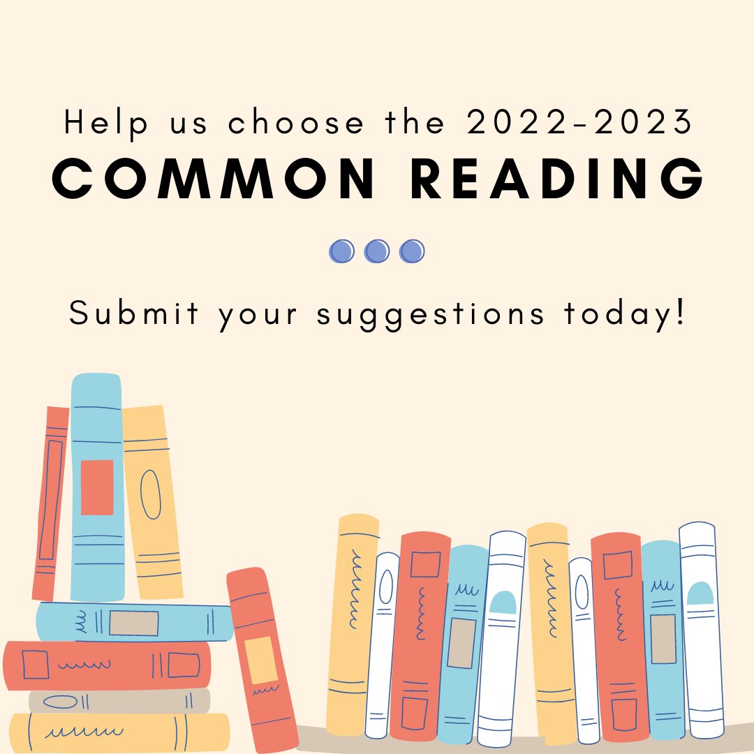 Help us choose the next Common Reading! You can submit your suggestions for the committee here. We look forward to hearing from you! elon.co1.qualtrics.com/jfe/form/SV_2o…