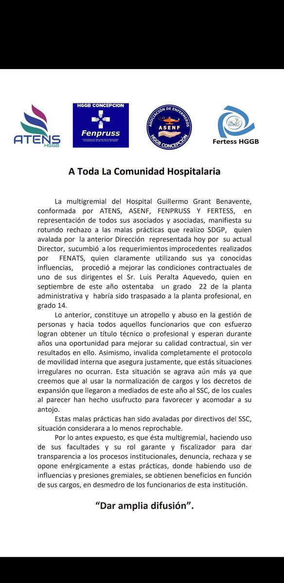 ASENF Concepción tweet media