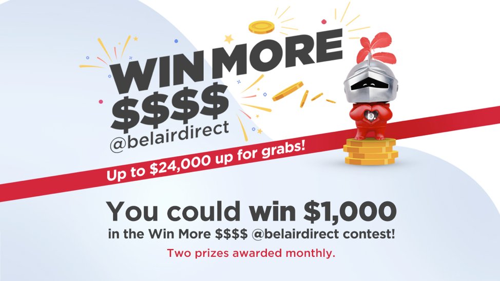 skatebcyk's tweet photo. You could WIN $1000 in the WinMore$$$$ @belairdirect contest! $24000 up for grabs - 2 x $1000 prizes each month. Enter at https://t.co/3YK9kKOkza or call 1-833-294-2911 for a quote to DOUBLE YOUR CHANCES - be sure to mention you are a Skate Canada BC Section member https://t.co/EPzrVT8U96