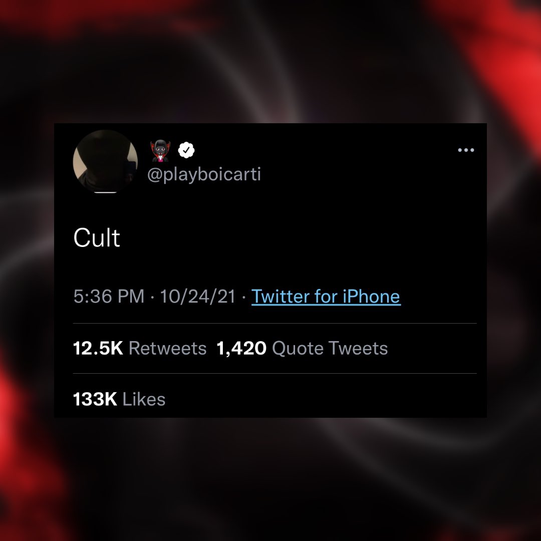 CultSigil's tweet photo. Should we let this fan join? @playboicarti 🧛🏿‍♀️ https://t.co/DAQBdQ85Ap