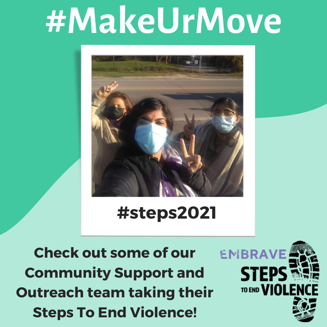 Embrave_ca's tweet photo. Check out some of our Community Support and Outreach team taking their Steps To End Violence!
Do you have your walk, run or roll planned?
Share your photos with us! Tag us and use the hashtags #steps2021 #MakeUrMove
Haven't registered yet?
Join us! https://t.co/AI24ggbHQx https://t.co/zIJR6FI3pe