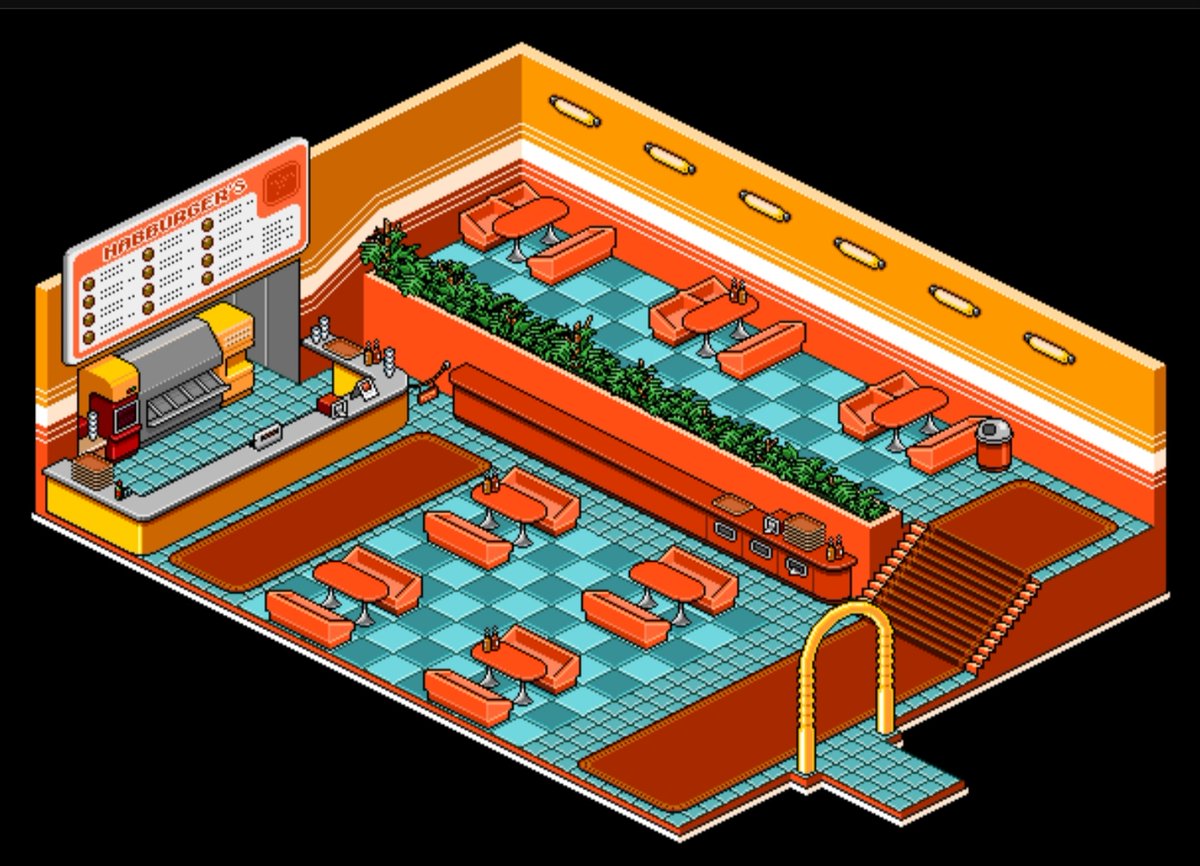 habtium's tweet photo. 🥺✨ El Afro es muy nostálgico, como bien sabréis todos. Hoy, al igual que casi todos los días, quiere remover un poco vuestros habbo corazones.
😢 ¿Recordáis las antiguas sala públicas del #Recibidor y #Hamburguesería? 🍔 https://t.co/mnIJl2bg5S
