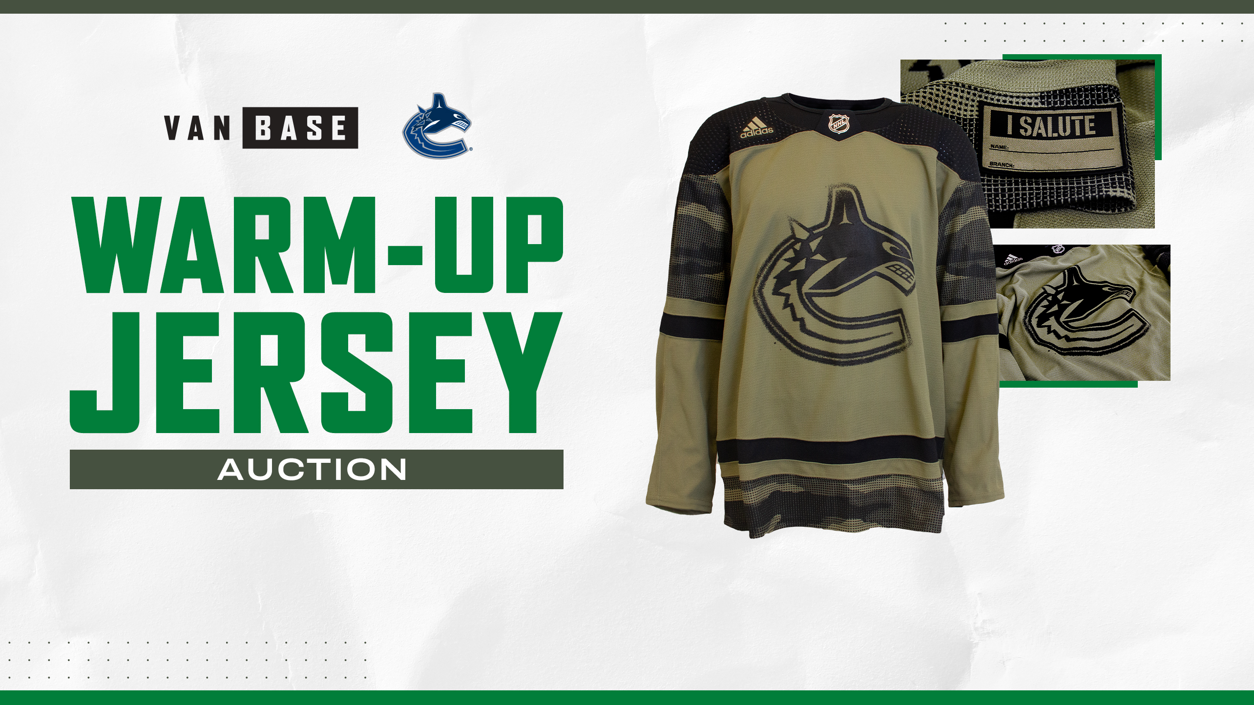 Tonight, the Canucks will wear camo warm-up jerseys for our annual