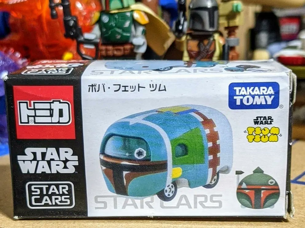 randall1127's tweet photo. I finally got him in. My Takara-, Tomy Boba Fett Tsum Tsum car! He is so cool. And will go with my other Boba Fett diecast I have in my collection.
These are shots of the box!
#takara #Tomy #TakaraTomy #StarWars #TsumTsum #CharacterCar #DustyAtticToyShow #BobaFettFanClub https://t.co/l51WHnaI49