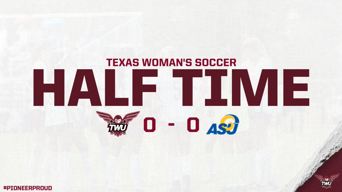 <a href="/TWU_Soccer/">TWU Soccer</a> 

Score is TWU 0 - 0 ASU at half 

#PioneerProud