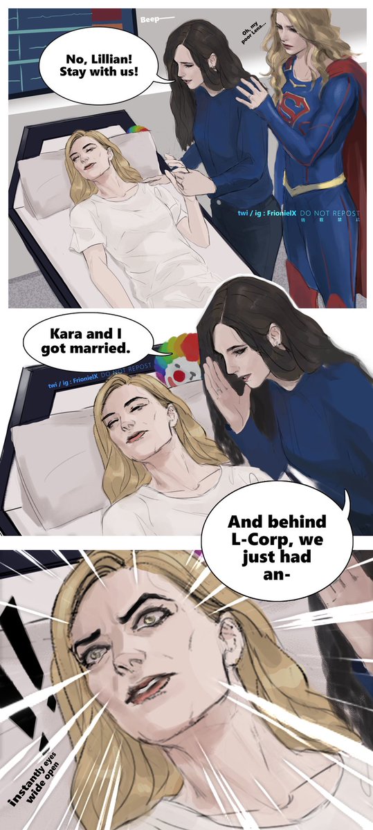 FrionielX's tweet photo. How to revive Lillian if she dies. #supercorp endgame, my one last clowning. https://t.co/h23HZiVg9e