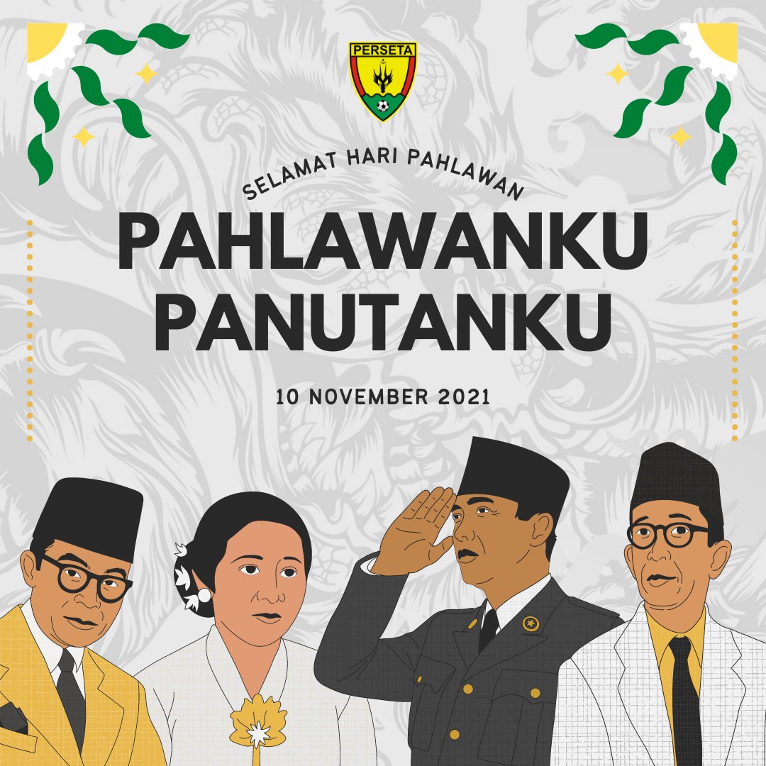 Mari teladani perjuangan para pahlawan dengan tanamkan semangat juang dan perkokoh nilai persatuan, menuju terwujudnya Indonesia yang semakin maju.

Pahlawanku, Panutanku.
Selamat Hari Pahlawan 10 November 2021. 🇮🇩
