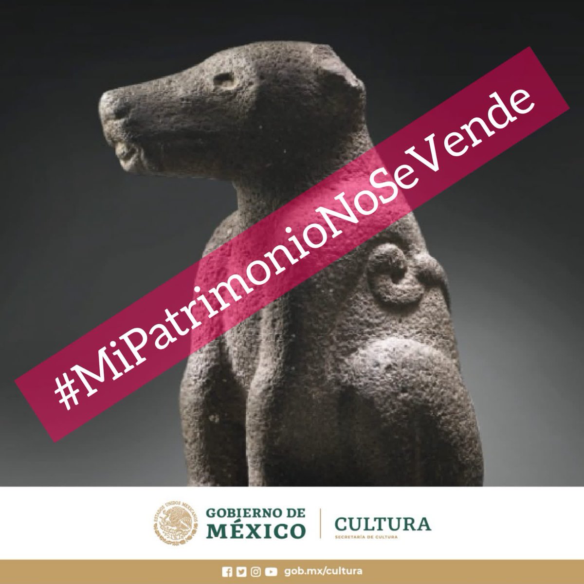 IsaacMacip's tweet photo. Nos oponemos a la próxima subasta de @ChristiesInc, el patrimonio arqueológico mexicano no es algo que deba ornamentar ninguna casa. #MiPatrimonioNoSeVende https://t.co/aQSyC3FbZO