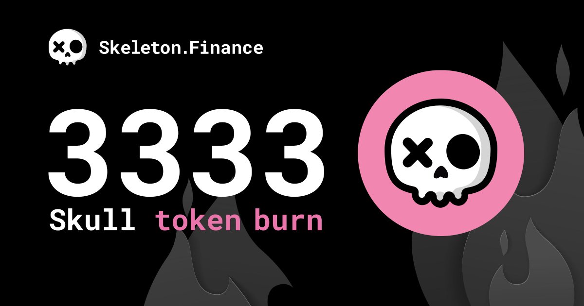 We have cremated some $SKULL 🔥🔥🔥

Tx: ftmscan.com/tx/0x023c2c74d…

More than 3% of current supply burnt!

#burn $FTM #SKULL #Fantom #FTM