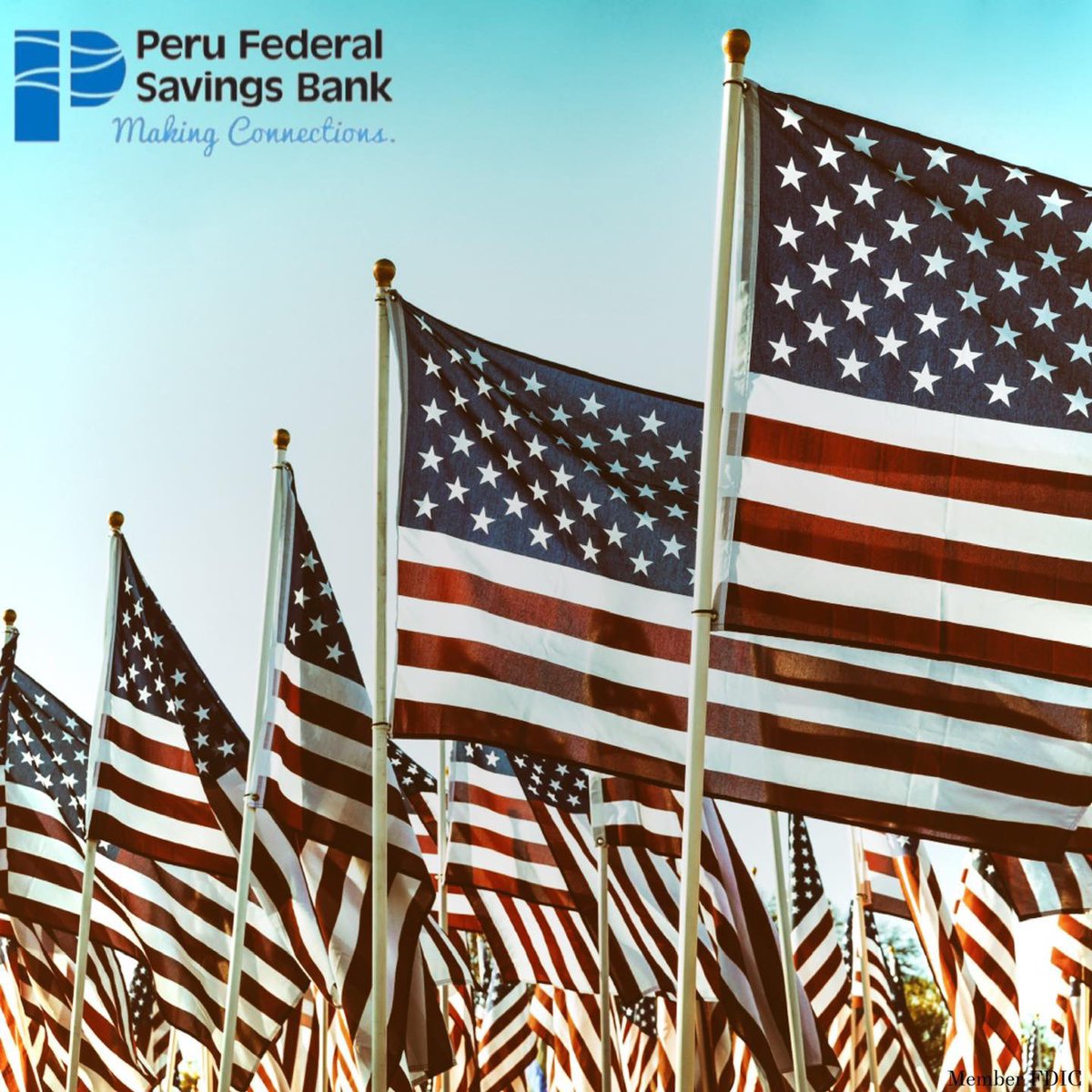 peru_fsb's tweet photo. Peru Federal Savings Bank will be closed this Thursday, November 11th, for Veterans Day. Online banking, mobile banking, and ATMs are available 24/7 for your convenience. 🇺🇸 

https://t.co/uoHxW7lM2z - Member FDIC
#VeteransDay #PeruIL #IllinoisBanking #CommunityBank https://t.co/aHDt33eZE5