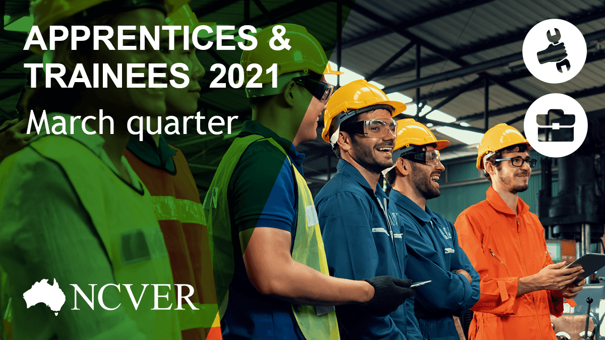 NCVER's tweet photo. In the 12 months ending 31 March 2021, apprentice and trainee commencements increased across trade (33.3%) and non-trade occupations (37.8%) when compared with the same quarter in 2020.

Read more: https://t.co/VPhTXooWli

#auspol https://t.co/oTenU8kAlG
