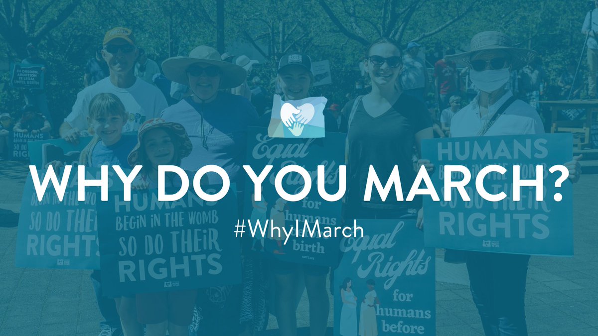 OR_RTL's tweet photo. The Oregon March for Life will be held at our state capitol on January 29. Every person comes from different backgrounds with different experiences; we want to know:
Why do you march?
#ProLife #WhyIMarch #WhyWeMarch #OregonMarchForLife #MarchForLife #ChooseLife #LoveThemBoth https://t.co/jEszOYSjTA