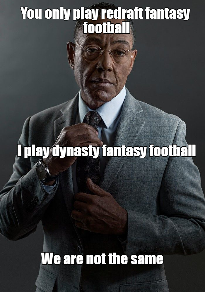 stpatrickff's tweet photo. If you love fantasy football, and have never joined a dynasty league. Now's a great time to start that conversation with your friends while they are still invested in the redraft season. https://t.co/xFUwpdTc58