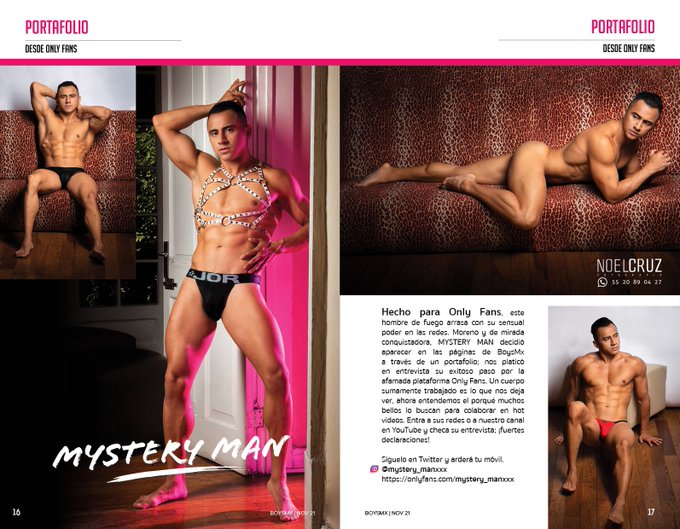 Hecho para #OnlyFans ??????Moreno y de mirada conquistadora @mystery_manxxx en el portafolio de @revistaboysmx