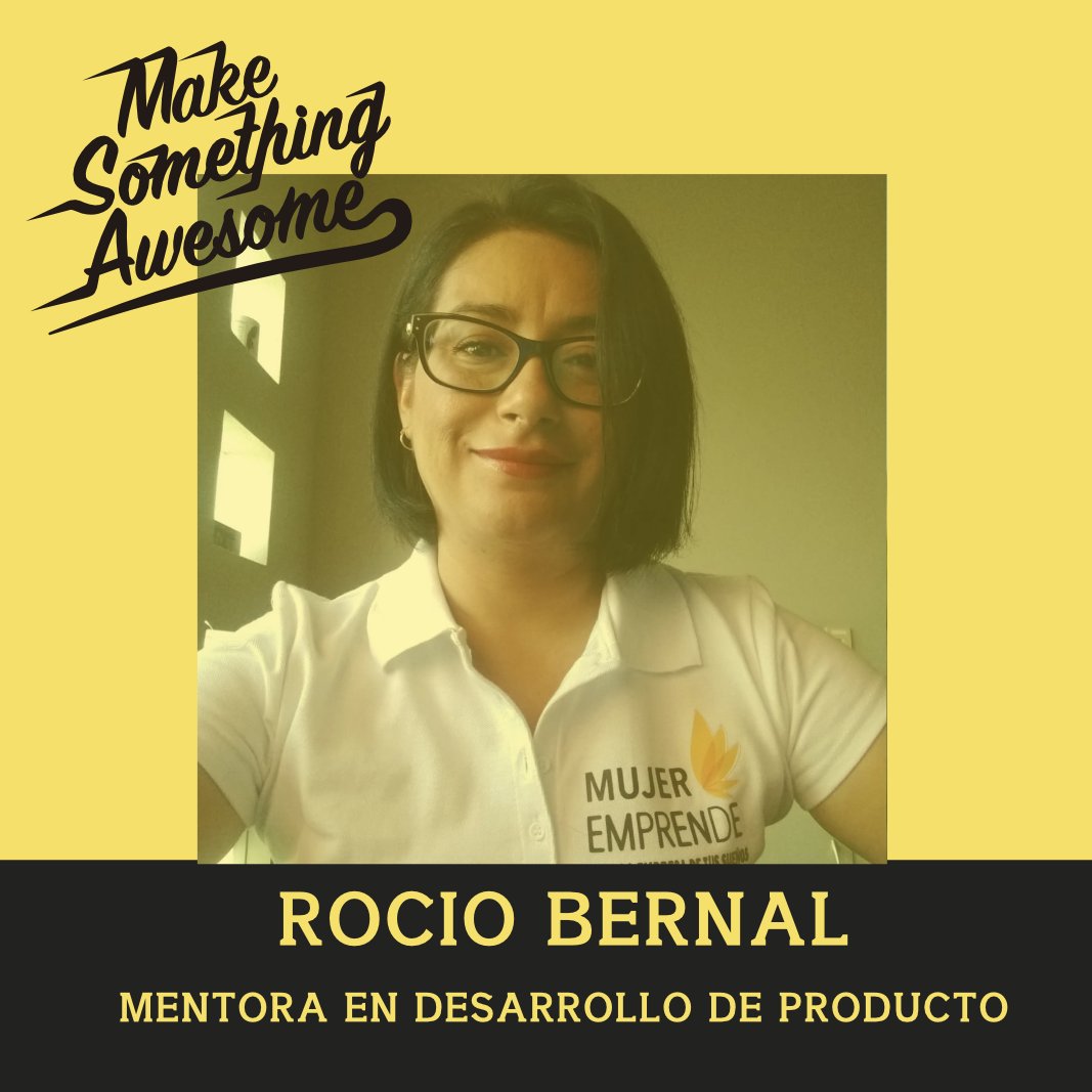 Rocío es Fundadora y Directora General de <a href="/MujerEmprende/">Mujer Emprende</a> , la 1ra Escuela de Negocios Online para Mujeres en América Latina. Consultora de Negocios Certificada. Mentora de Emprendedoras desde hace + de 14 años. Ella será mentora en #DesarrolloDeProducto en #MSA2021 <a href="/GeekGirlsMx/">GeekGirlsMx</a>