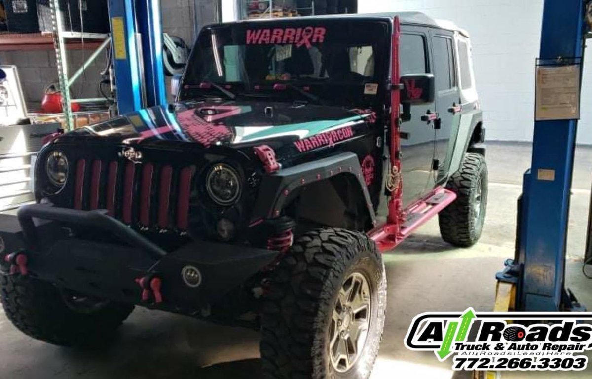 This sexy breast cancer awareness Jeep got a custom painted 4" lift kit. 

We do all custom paint in house. Build your dream Jeep with us! 

772-266-3303