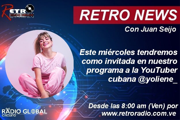 Yoliene_'s tweet photo. Mañana sale al aire la entrevista de radio que me hizo la emisora venezolana 🇻🇪 Retro Radio 👇🏻 https://t.co/PuEXwsxcZE este es el link directo, empieza a las 8:00 am 🥰 los espero por allá https://t.co/JOTFNckQxG
