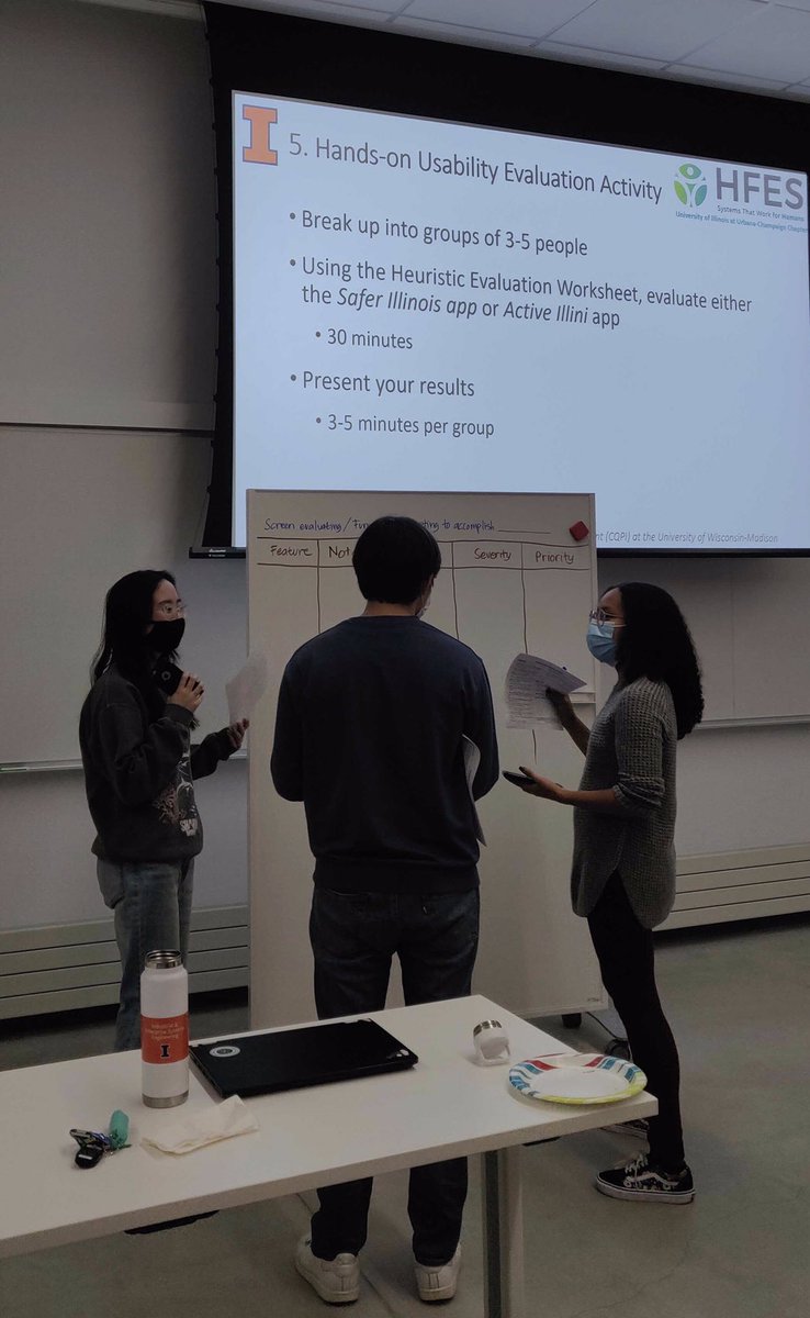 HFES_Illini's tweet photo. Thanks to everyone who came out to our HF/E skills workshop! It was great to see everyone engaged in learning about heuristics and applying their skills! https://t.co/3xJWmsrMFh