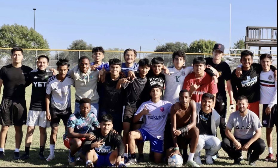 NE_Boys_Soccer's tweet photo. Varsity 2021 (minus a few)...let's see how far this group can go! #ImpromptuTeamPic #SoccerClass https://t.co/t6i2l7hMT1
