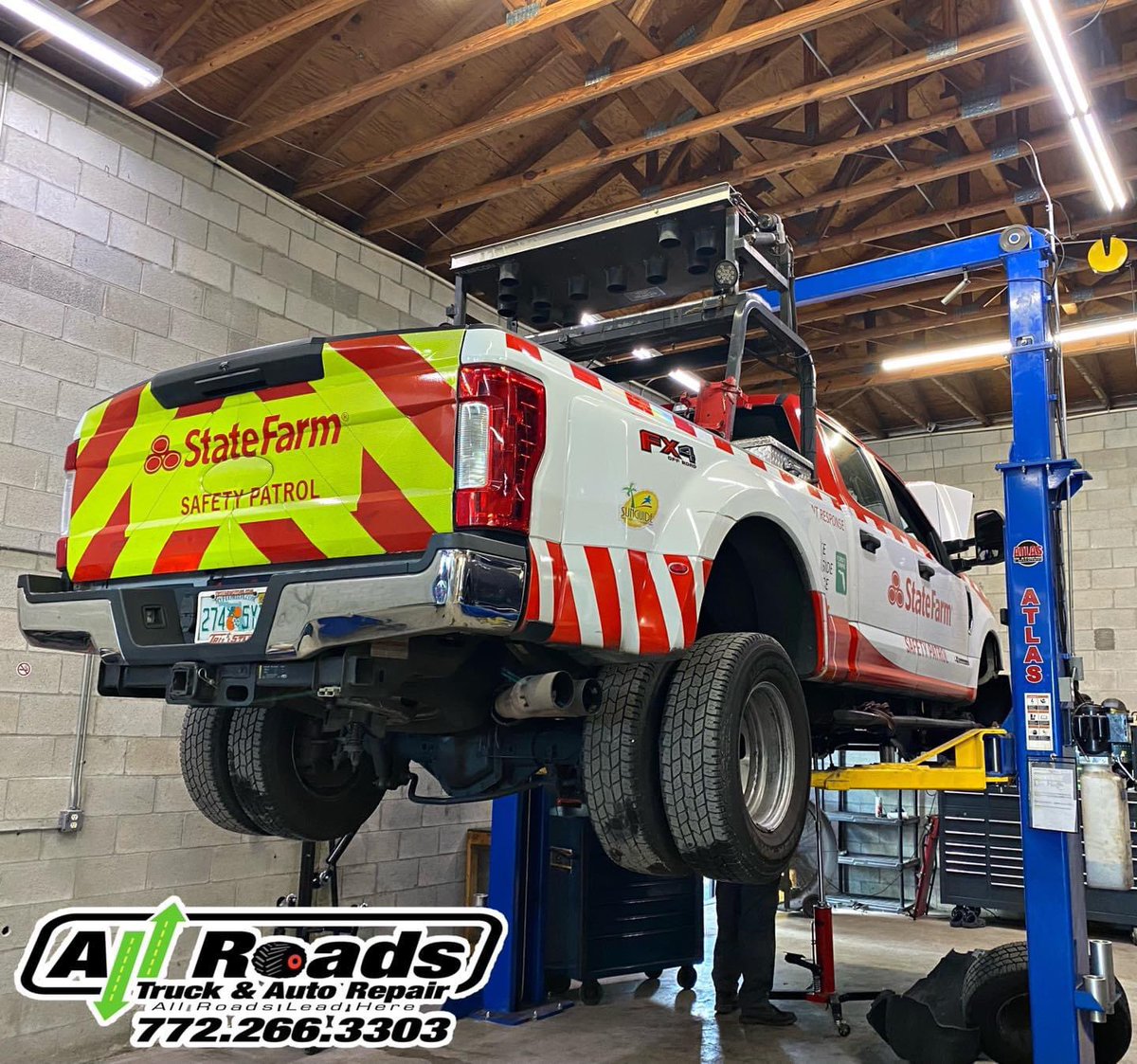This state farm truck was in our shop for transmission work and a radiator. We are here for all your auto repair needs.

How can we help you?
772-266-3303