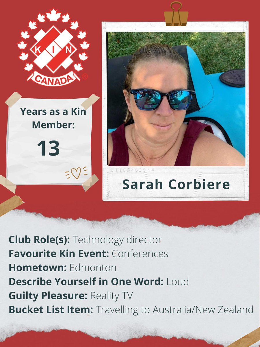 Introducing this week's Kinette, Sarah Corbiere! If we could use two words to describe her, we'd say Selfie Master! 🤳😄
#MeetTheKinette #RedDeerKinettes #RedDeer