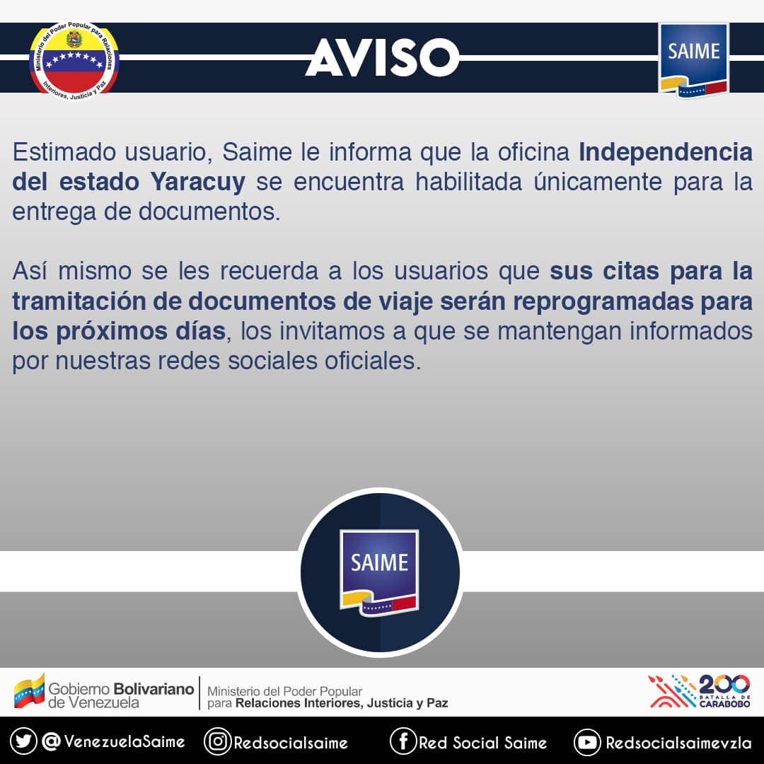 VenezuelaSaime tweet media
