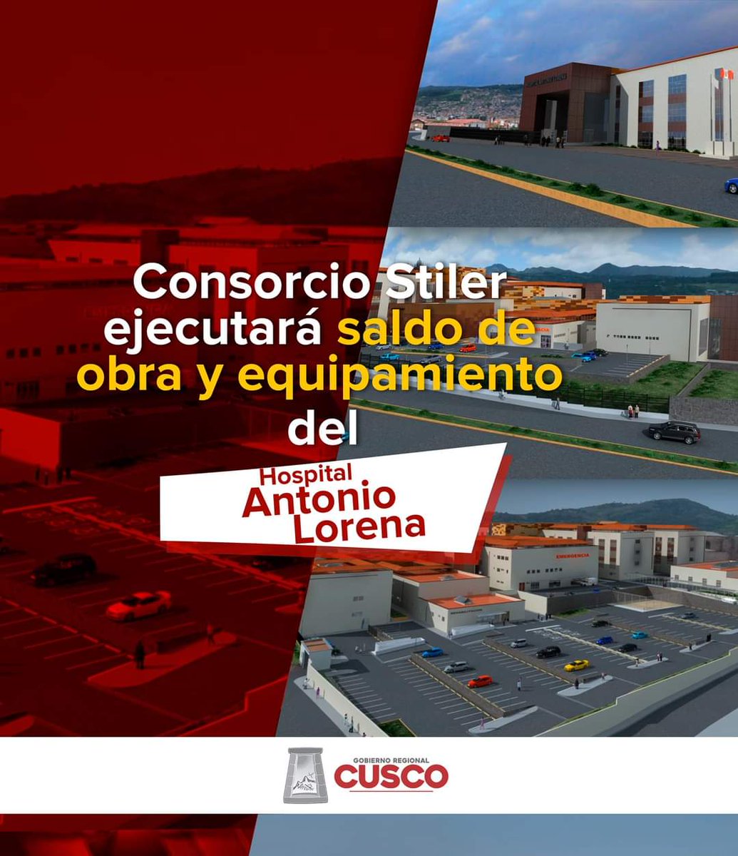 gore_cusco's tweet photo. ¡Tenemos ganador!
@PronisMinsa emitió la no objeción a la recomendación de la PMO Francesa. El Consorcio Internacional #Stiler será el encargado del saldo de obra y el equipamiento del Hospital Antonio Lorena
Más detalles👇
https://t.co/MdoNNlrmof https://t.co/IibpH3GdmZ
