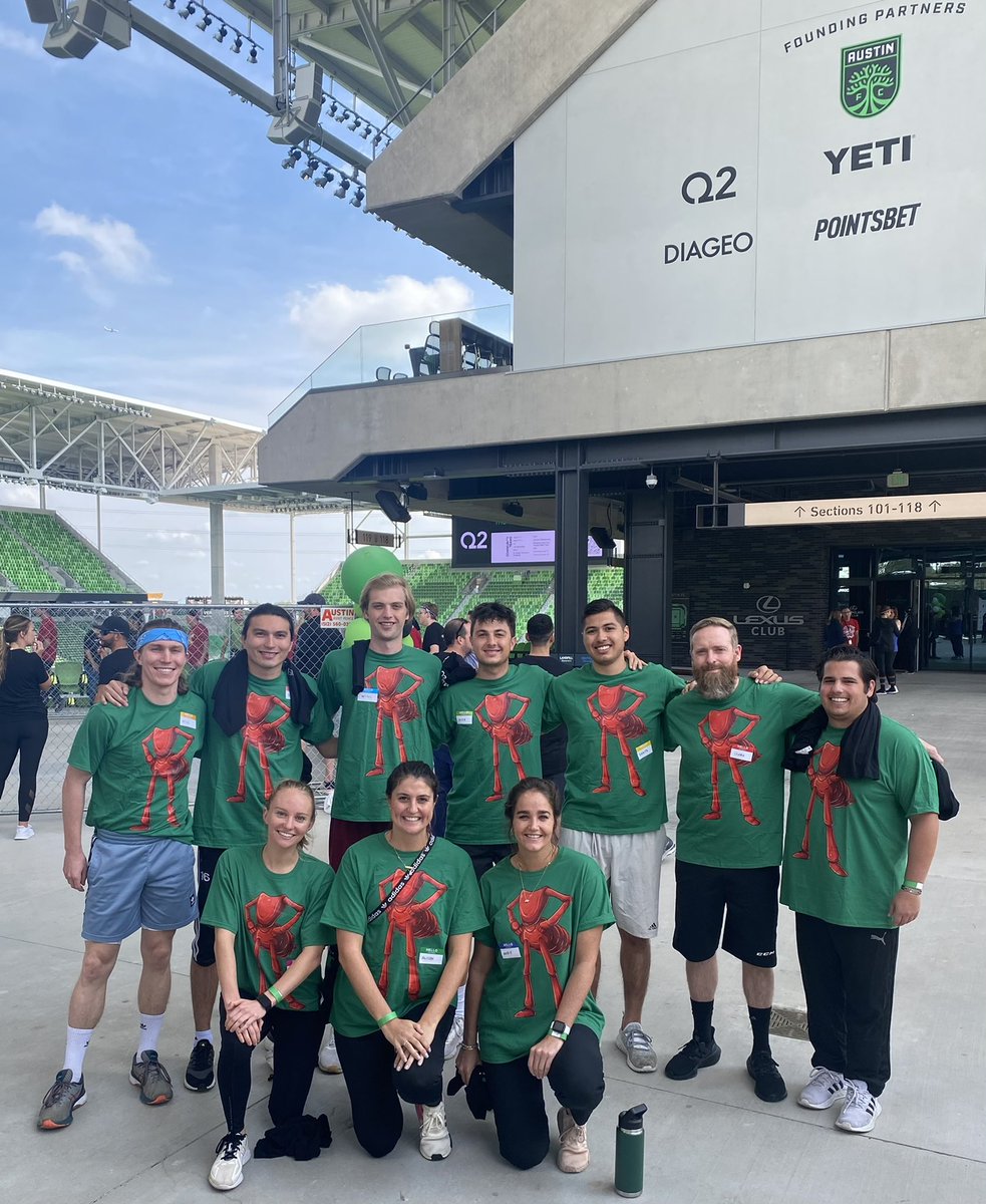 Amazing dodgeball tournament today hosted by <a href="/Q2_Software/">Q2</a> to benefit @JDRF. The highlight of this team’s day was this picture. #AustinFC