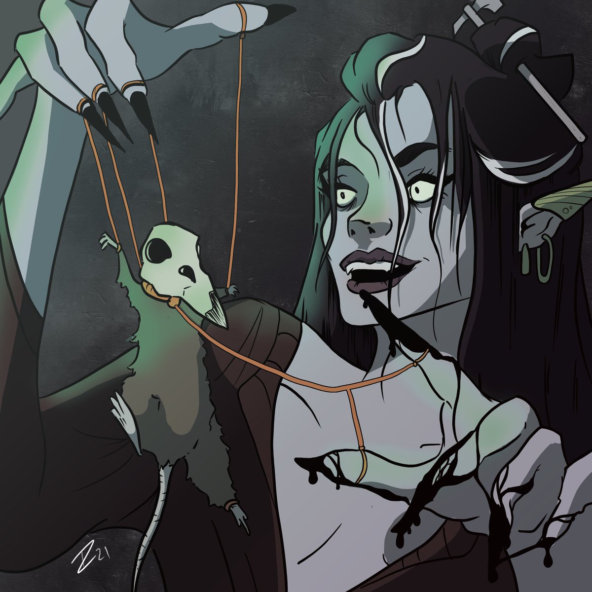 decafpillow's tweet photo. "He's so silly." - Laudna
@CriticalRole @Marisha_Ray @CritRoleFanart 

Second up in the new set is Laudna! Hope you all enjoy, and be sure to check out my insta too! I tend to post more over there. https://t.co/oZZkzaNDtI