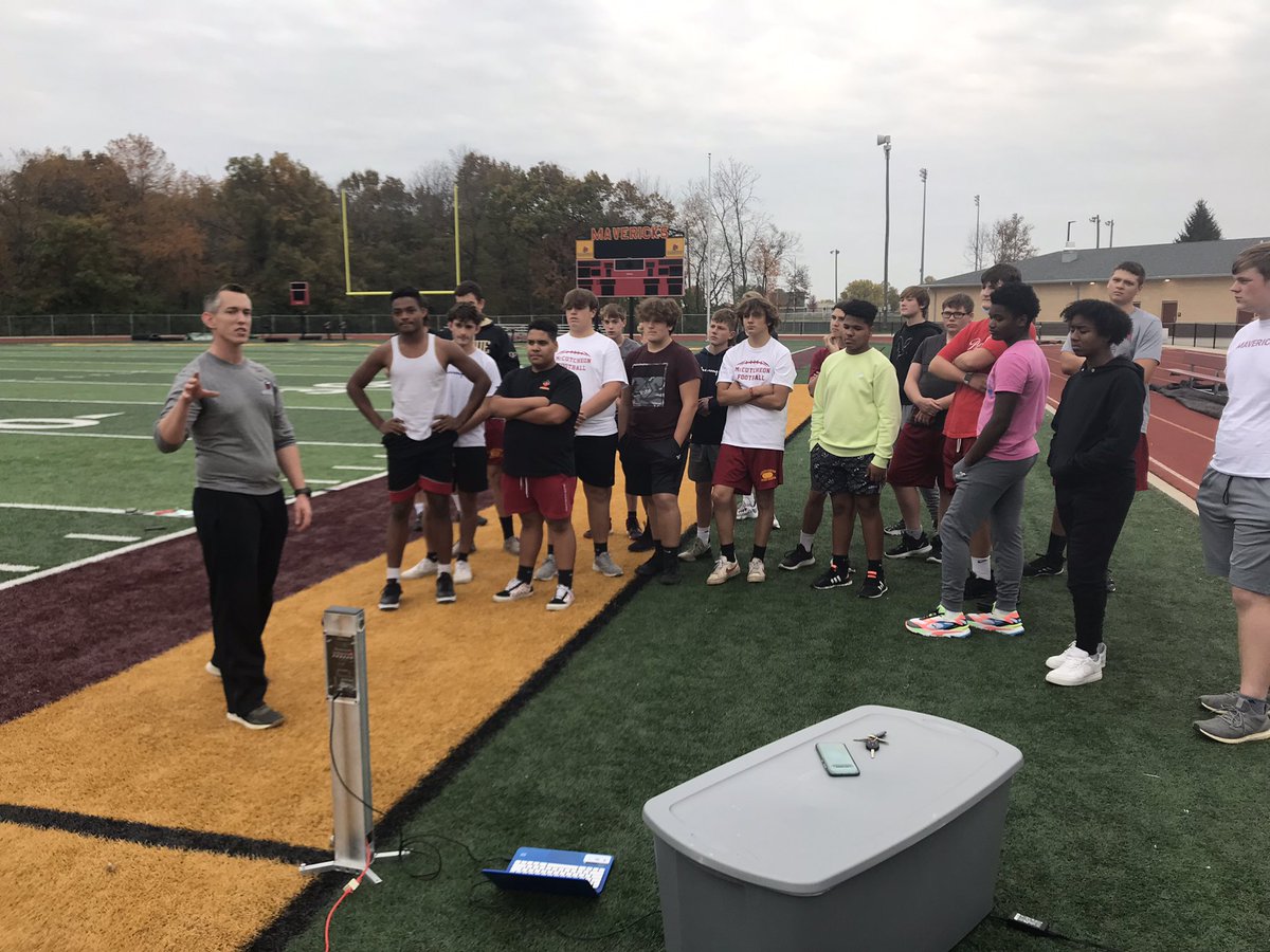 McCMavsFootball's tweet photo. Day 1. Testing. #MavPower https://t.co/2DgtQo7oDM